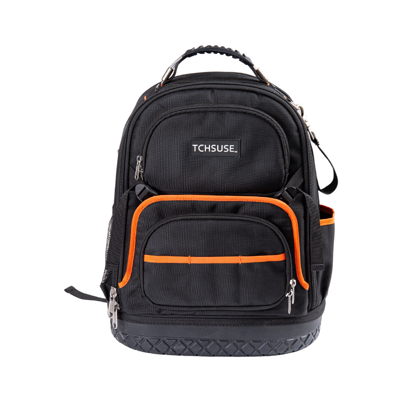 14-inch 600D plastic bottom pang-industriya-grade tool backpack